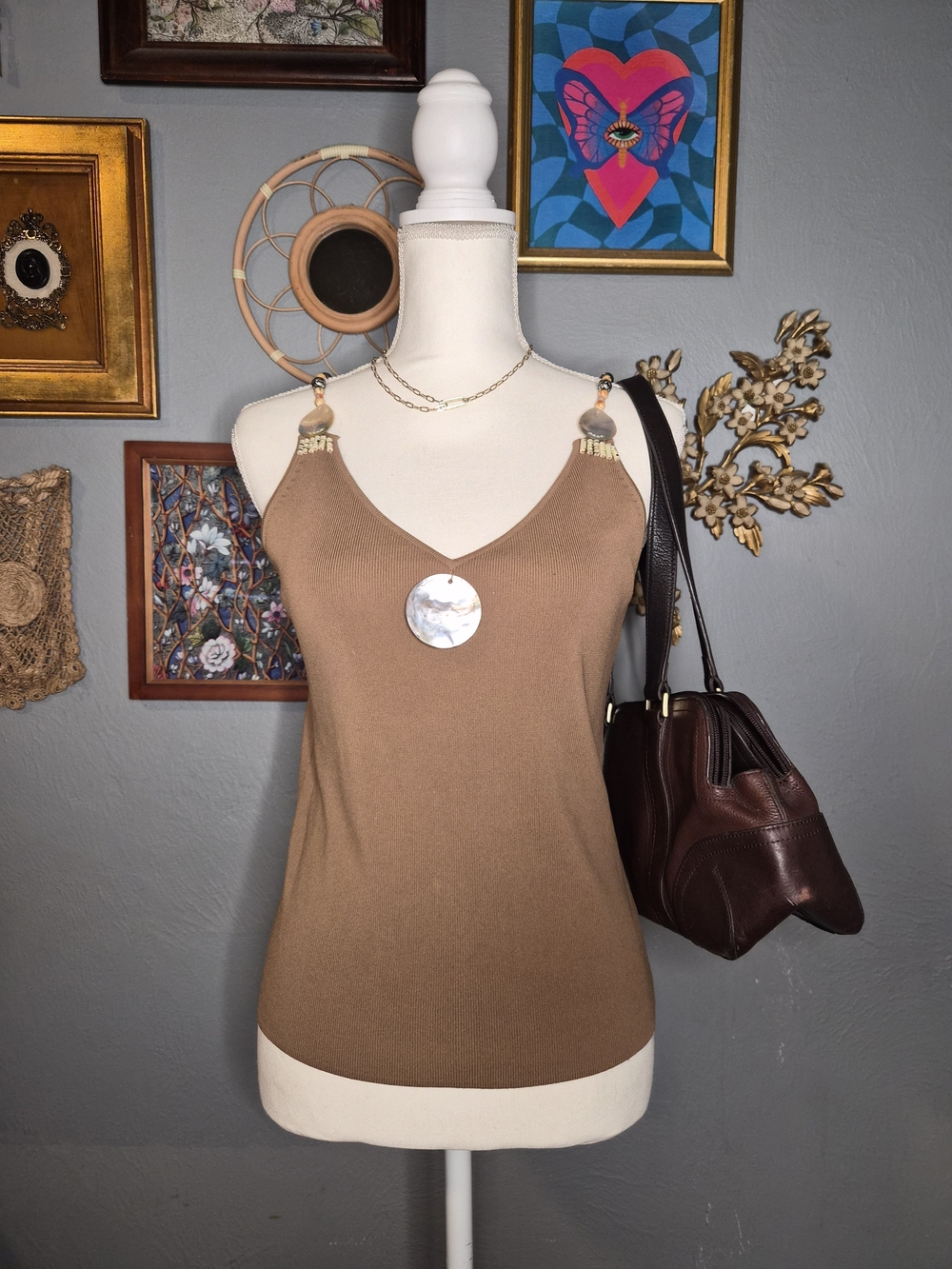 Vintage Y2K Ziani Couture Ribbed Cami